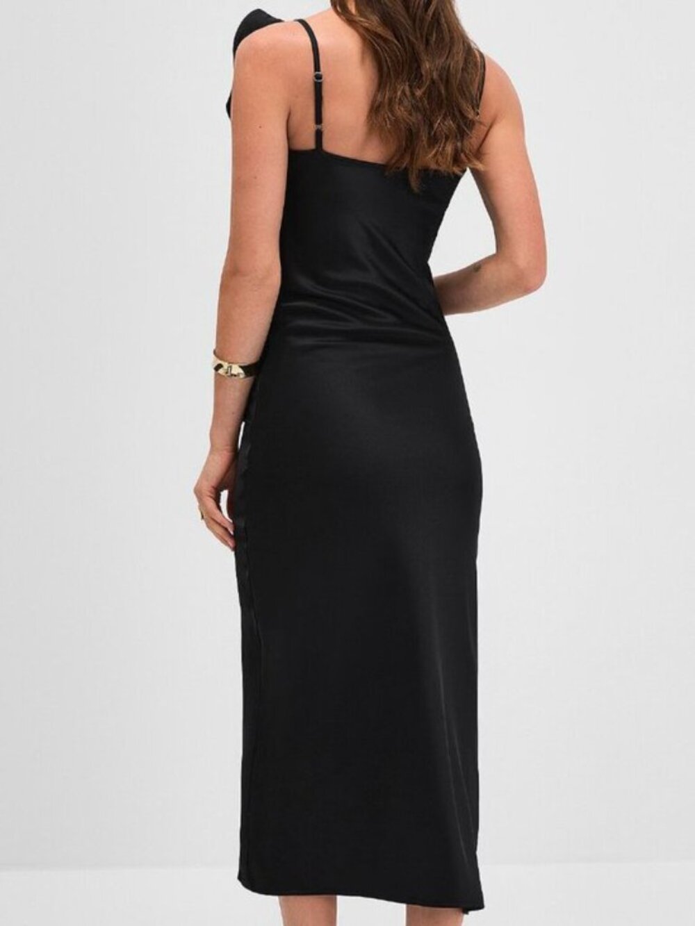 NWT 3D rose satiny maxi dress - Picture 3 of 3